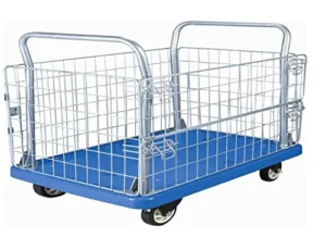 300kg Capacity Plastic Cage Platform Trolley for Heavy Weight - SCS