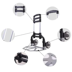 70kg Lightweight Folding Hand Trolley Cart with Wheels - SCS