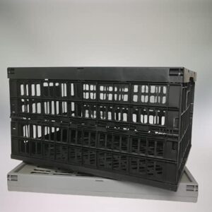 Portable Folding Basket Collapsible Durable Polypropylene Foldable Crate for Stacking - SCS