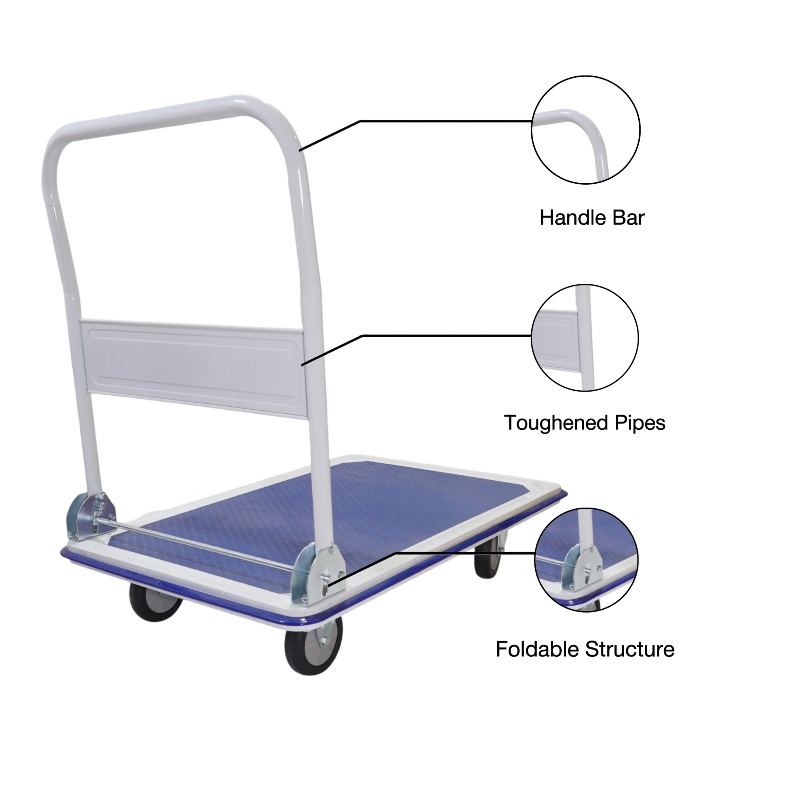 Metal Foldable Platform Trolley for Heavy Weight - SCS - Image 2
