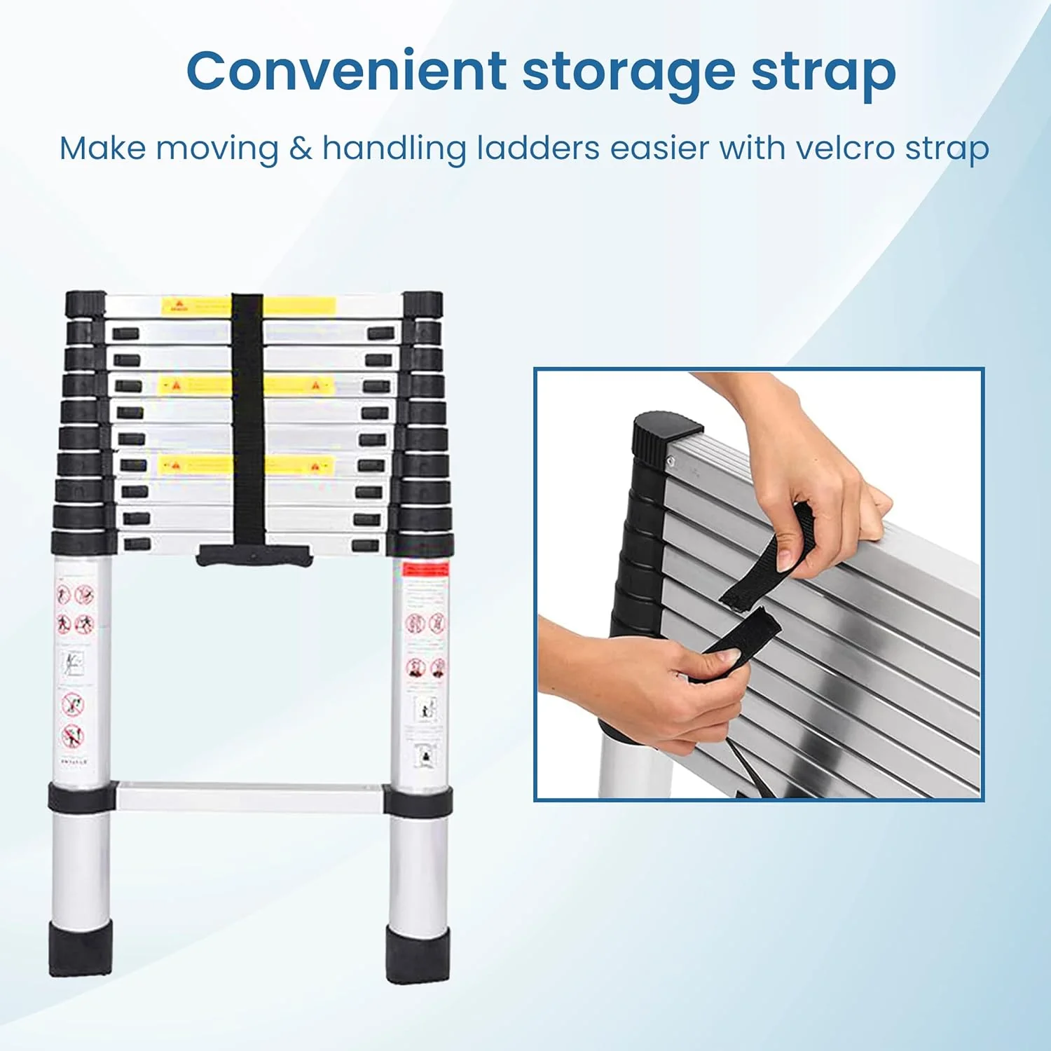 Aluminium Telescopic Ladder, 10 Steps Foldable Ladder - Image 4
