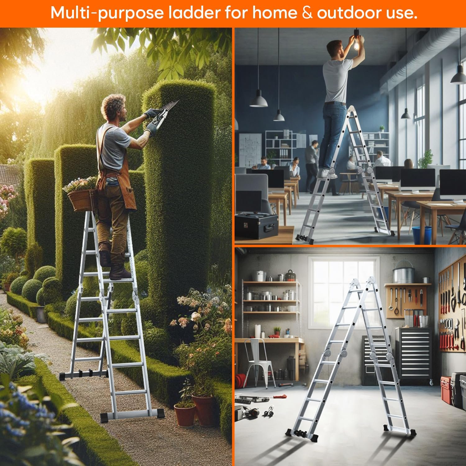 Portable & Compact Folding Aluminium Multipurpose Super Ladder - SCS - Image 4