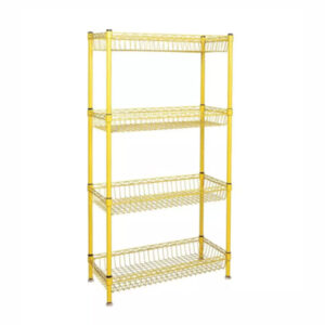 4-Tier Yellow Basket Wire Rack - SCS