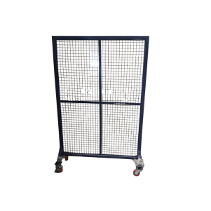 Mobile wire mesh display rack - SCS